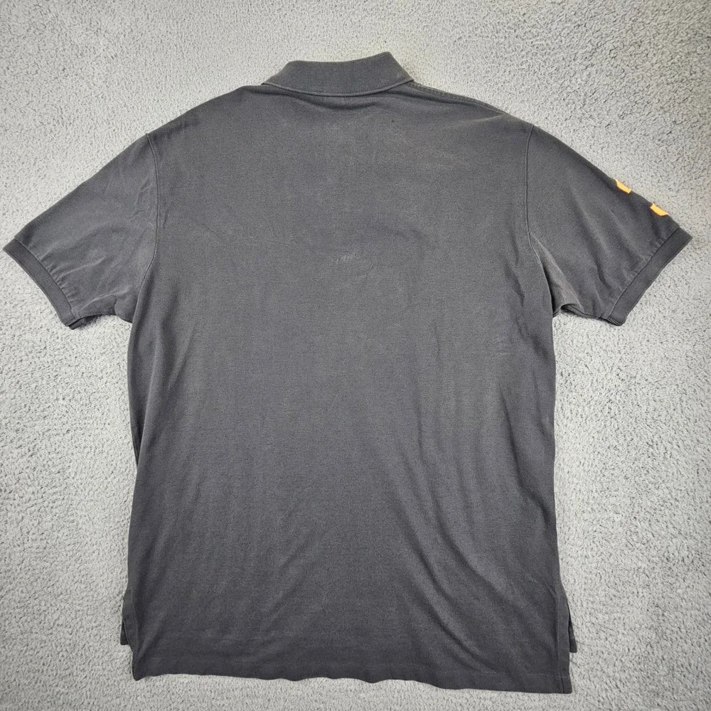 Polo Ralph Lauren Polo Shirt Mens XL Gray Orange Big Pony Short Sleeve Cotton